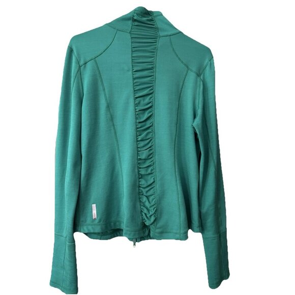 Zella Jacket Women's Size Medium Full Zip Pockets Activewear Ruched Back - Picture 2 of 4